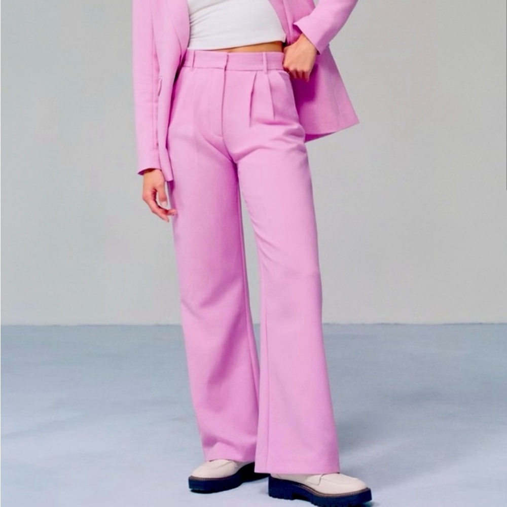 Abercrombie & Fitch Pink Wide Leg Pants